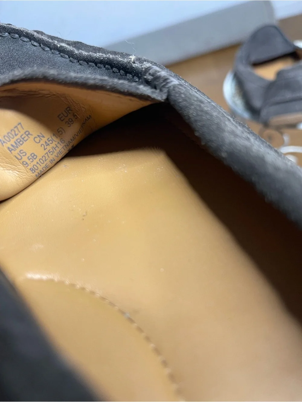 Coach charcoal suede
